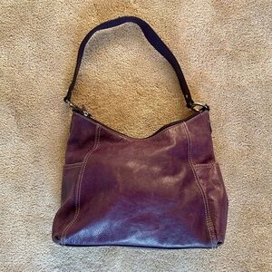 Terra Purple Genuine Leather Shoulder Purse